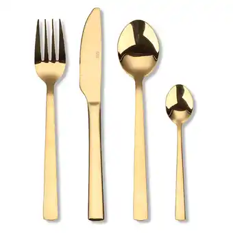 Kop & Kande Raw bestik 16 dele guld tilbud