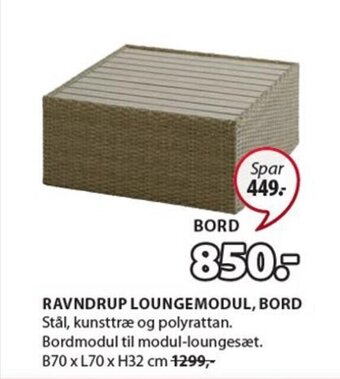JYSK RAVNDRUP LOUNGEMODUL, BORD tilbud