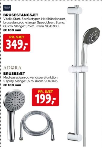 jem & fix Grohe brusestangsæt tilbud