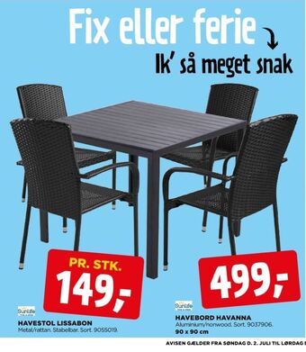 jem & fix Sunlife havebord tilbud