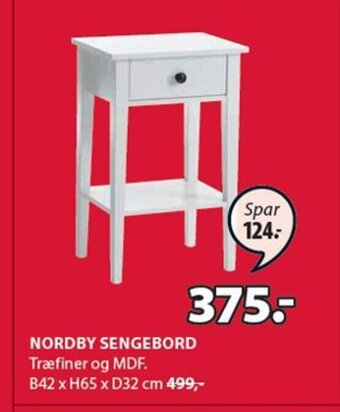 JYSK NORDBY SENGEBORD tilbud