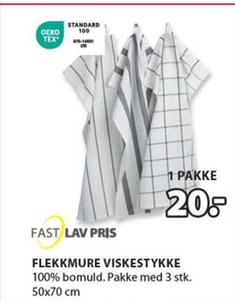 JYSK FLEKKMURE VISKESTYKKE tilbud