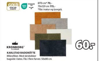 JYSK KARLSTAD BADEMÅTTE tilbud