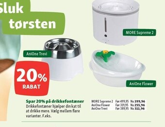 Maxi Zoo Spar 20% på drikkefontæner tilbud