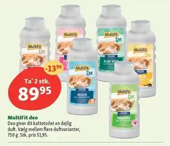 Maxi Zoo Multifit deo til kattetoilet 2 stk tilbud