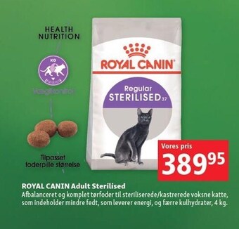 Maxi Zoo Royal canin adult sterilised 4 kg tilbud