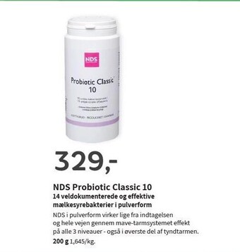 Helsam Nds probiotic classic 10 tilbud