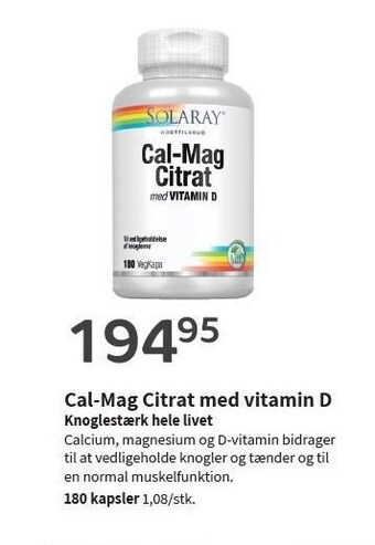 Cal-mag citrat med vitamin d
