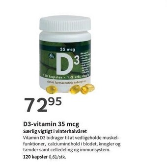 Helsam D3-vitamin 35 mcg tilbud
