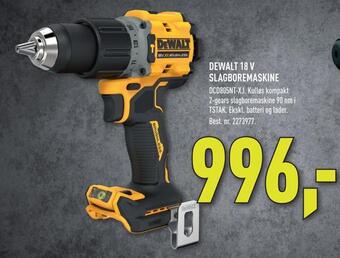 Johannes Fog Dewalt 18 v slagboremaskine tilbud