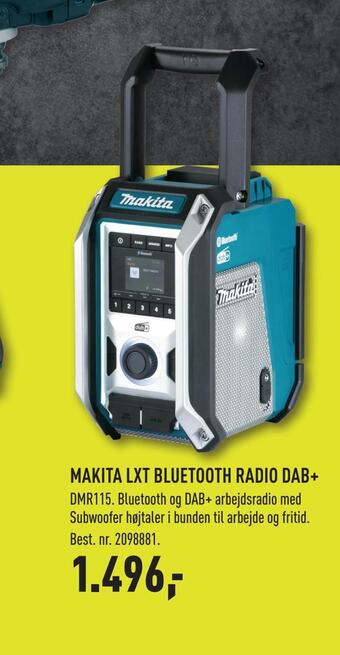 Johannes Fog Makita lxt bluetooth radio dab+ tilbud