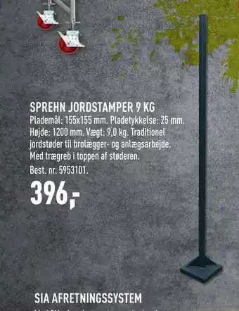 Sprehn jordstamper 9 kg