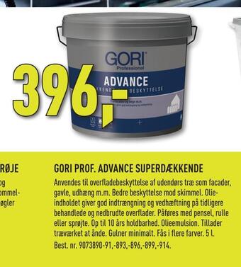 Gori prof. advance superdækkende