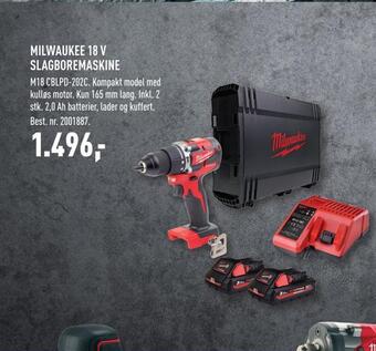 Johannes Fog Milwaukee 18 v slagboremaskine tilbud