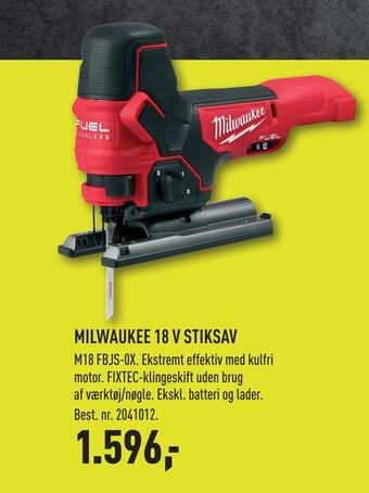 Johannes Fog Milwaukee 18 v stiksav tilbud