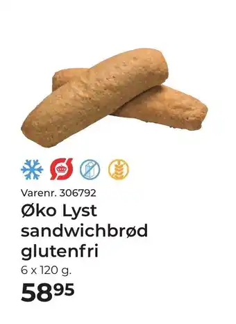 Dagrofa Food Service Øko Lyst sandwichbrød glutenfri tilbud