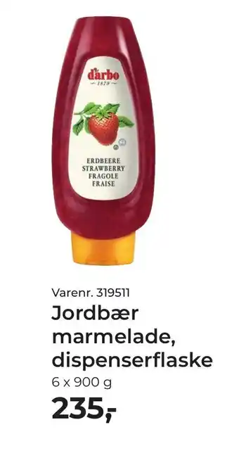 Dagrofa Food Service Jordbær marmelade, dispenserflaske tilbud