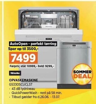 Power Miele opvaskemaskine tilbud