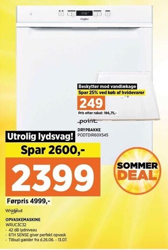 Power Whirlpool opvaskemaskine tilbud
