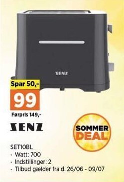 Power Senz brødrister tilbud