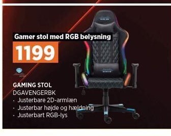 Power Gaming stol tilbud