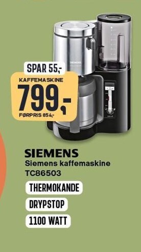 Siemens kaffemaskine
