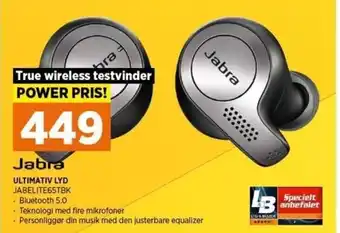 Power Jabra Ultimativ Lyd JABELITE65TBK tilbud
