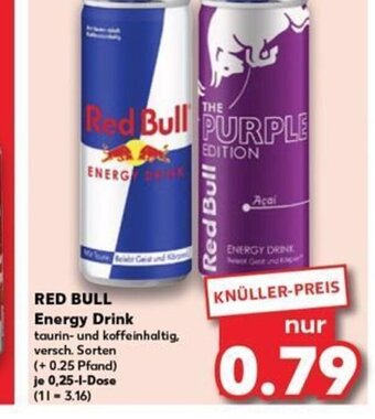 Kaufland RED BULL Energy Drink tilbud