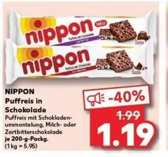 Kaufland NIPPON Puffreis in Schokolade tilbud