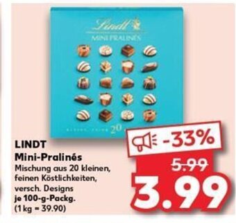 Kaufland LINDT Mini-Pralinés tilbud