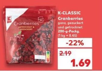 Kaufland K-CLASSIC Cranberries tilbud