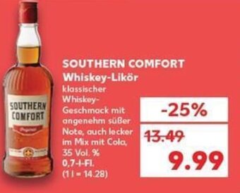 Kaufland DE SOUTHERN COMFORT Whiskey-Likör tilbud