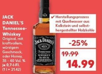 Kaufland JACK DANIEL'S Tennessee- Whiskey tilbud