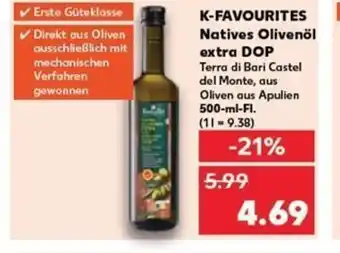Kaufland DE K-FAVOURITES Natives Olivenöl extra DOP tilbud