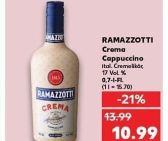 Kaufland RAMAZZOTTI Crema Cappuccino tilbud