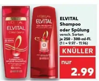 Kaufland ELVITAL Shampoo oder Spülung tilbud