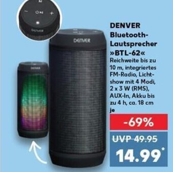 Kaufland DENVER Bluetooth- Lautsprecher >>BTL-62 tilbud