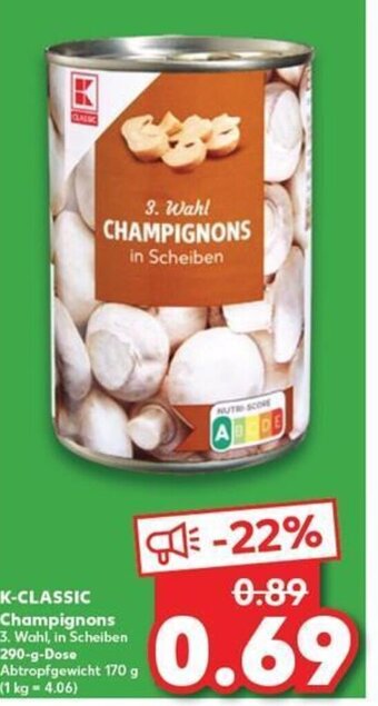 Kaufland K-CLASSIC Champignons tilbud