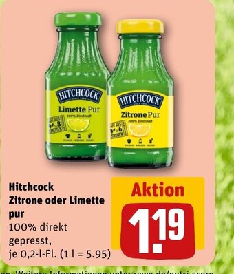 Hitchcock Zitrone oder Limette pur