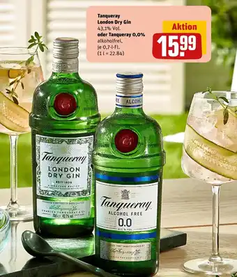 REWE DE Tanqueray London Dry Gin oder Tanqueray 0,0% tilbud