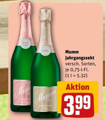REWE DE Mumm Jahrgangssekt tilbud