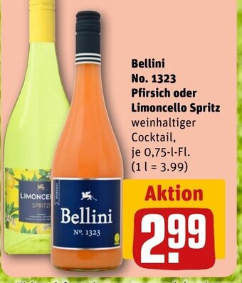 REWE DE Bellini No. 1323 Pfirsich oder Limoncello Spritz tilbud