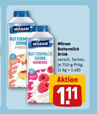 REWE DE Milram Buttermilch Drink tilbud
