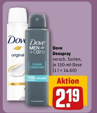 REWE DE Dove Deospray tilbud