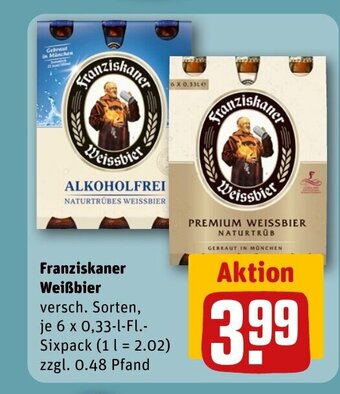 REWE DE Franziskaner Weißbier tilbud