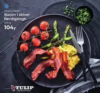 Bacon i skiver færdigstegt