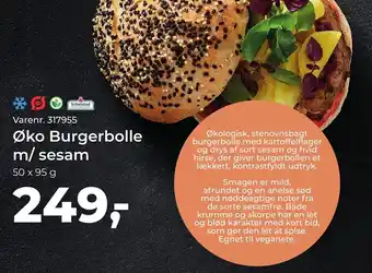 Dagrofa Food Service Øko Burgerbolle m/sesam tilbud