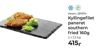 Kyllingefilet paneret southern fried 160g