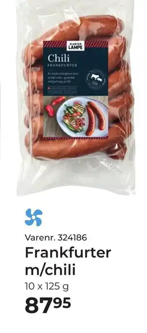 Frankfurter m/chili