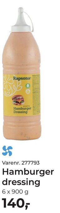 Dagrofa Food Service Hamburger dressing tilbud